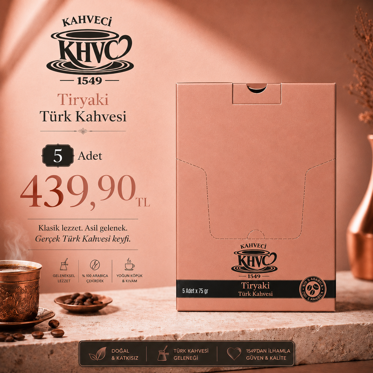 5li KHVC Kahveci 1549 Tiryaki Türk Kahvesi