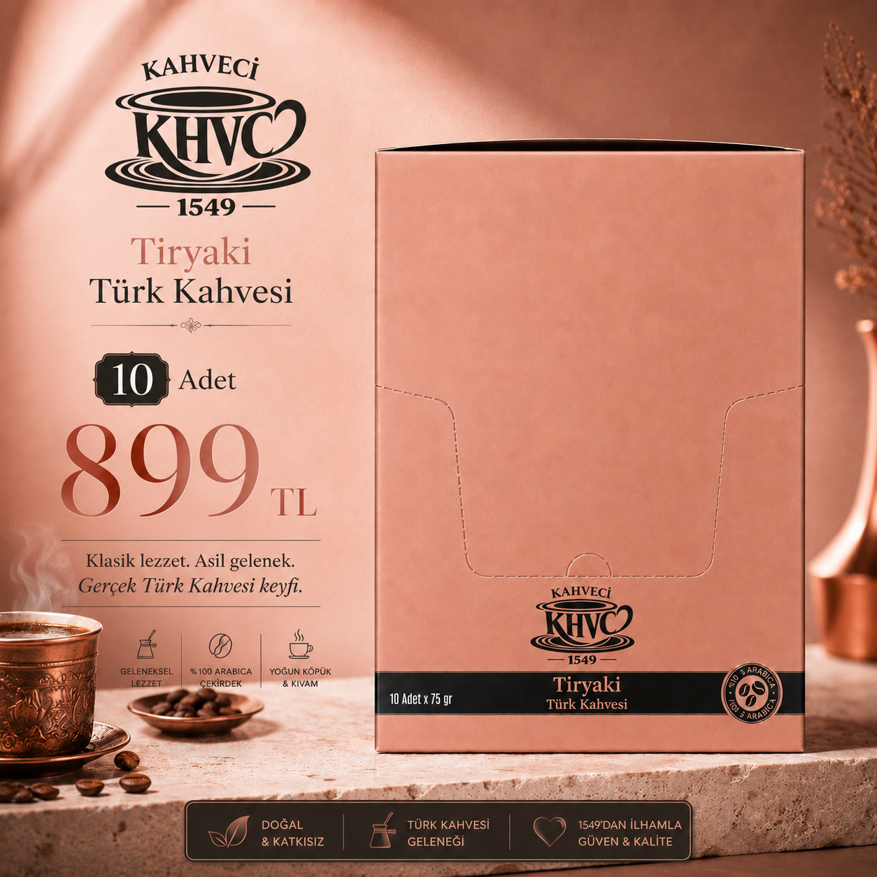 10lu KHVC Kahveci 1549 Tiryaki Türk Kahvesi