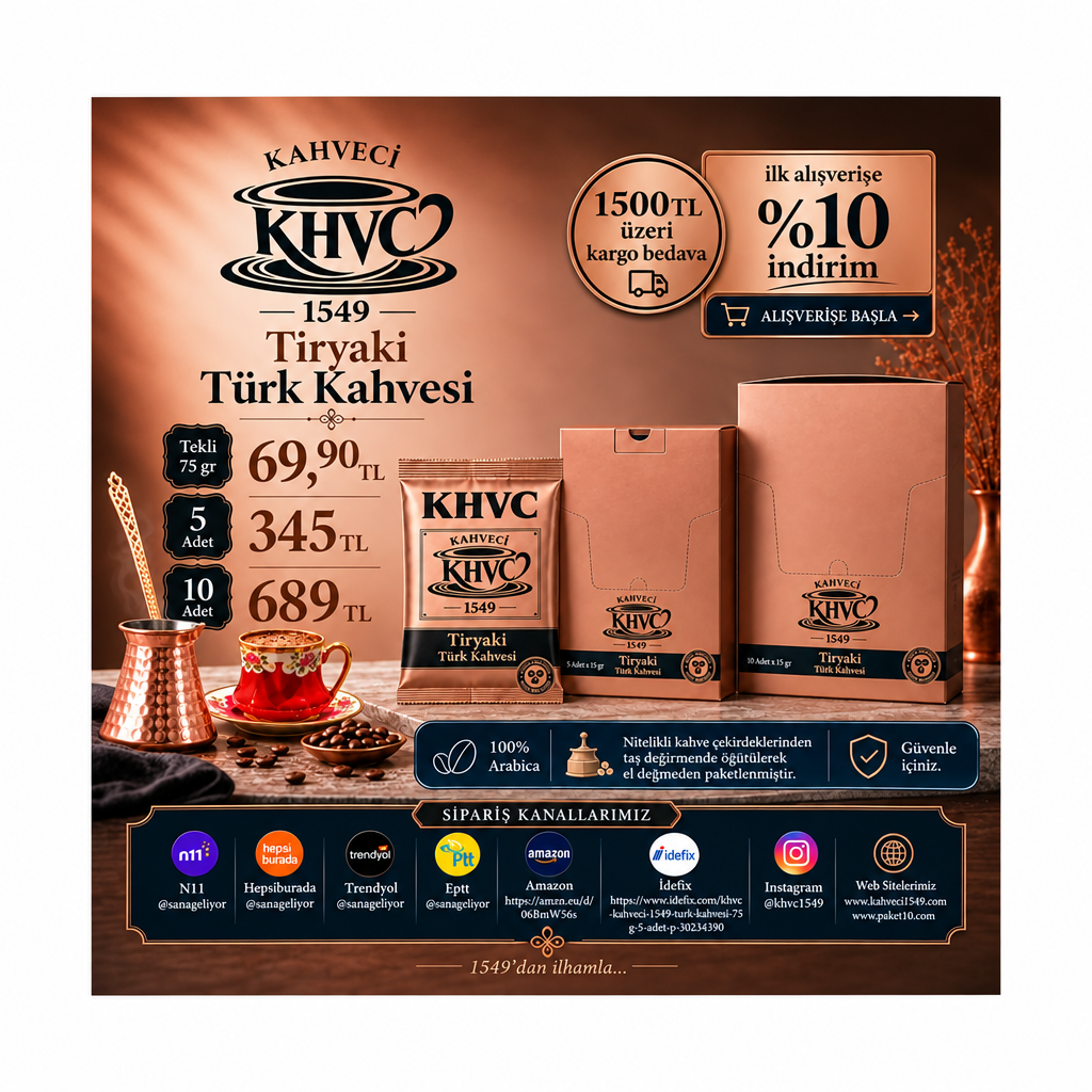 10lu KHVC Kahveci 1549 Tiryaki Türk Kahvesi